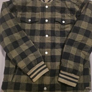 Stella McCartney Checkered Bomber Jacket in Black and Tan